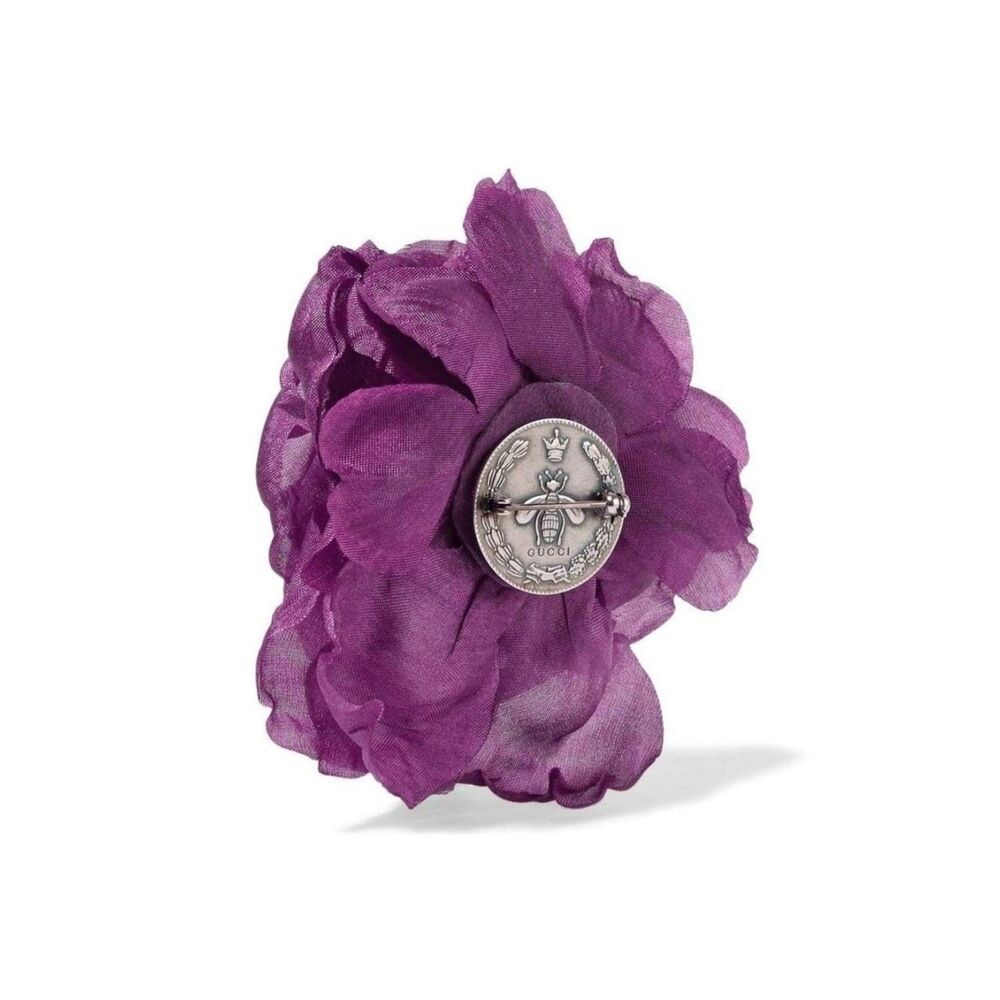GUCCI Silk Flower Brooch - Picture 4 of 13